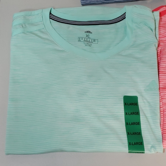 Clearance Bundle 3 ADIDAS women's Climalite striped Shirt - Picture 3 of 5